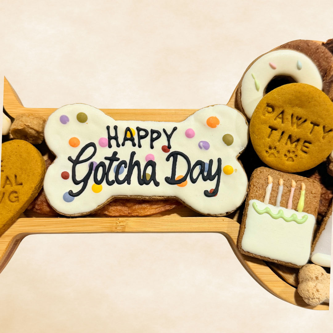 Happy Gotcha Day Bone Barkuterie Dog Treat Board