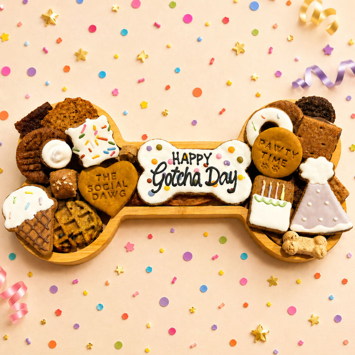 Happy Gotcha Day Bone Barkuterie Dog Treat Board