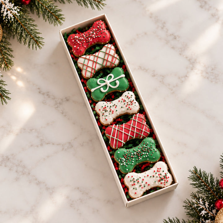 PREORDER - Mini Woofmas Bones Dog Treat Box