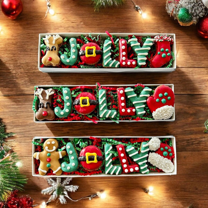 Jolly Woofmas Dog Treat Box