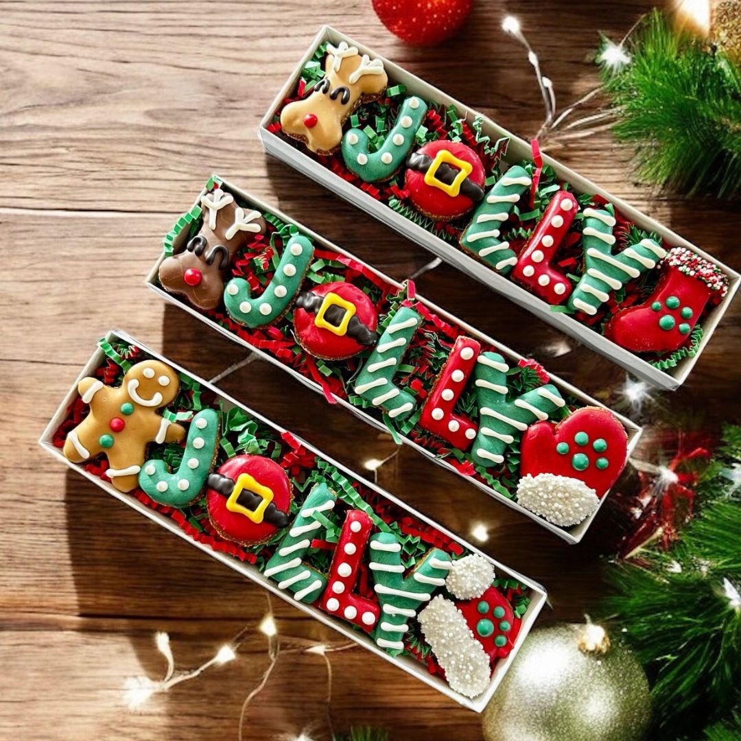 Jolly Woofmas Dog Treat Box