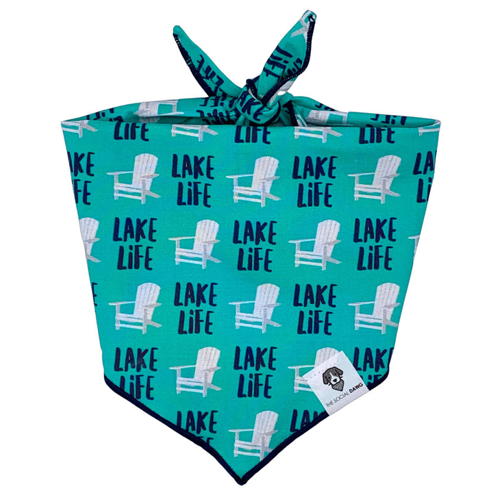 Lake Life Tie-On Dog Bandana