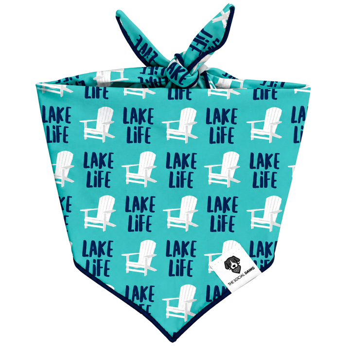 Lake Life Tie-On Dog Bandana