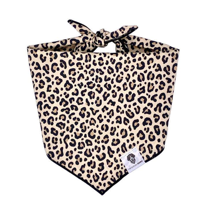 Leopard Tie-On Dog Bandana