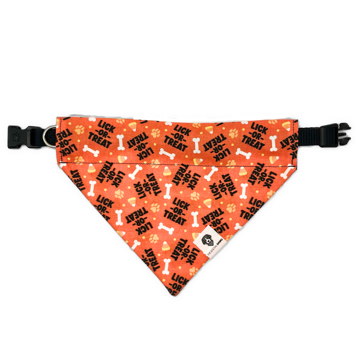 Lick or Treat Halloween Slip-On Dog Bandana