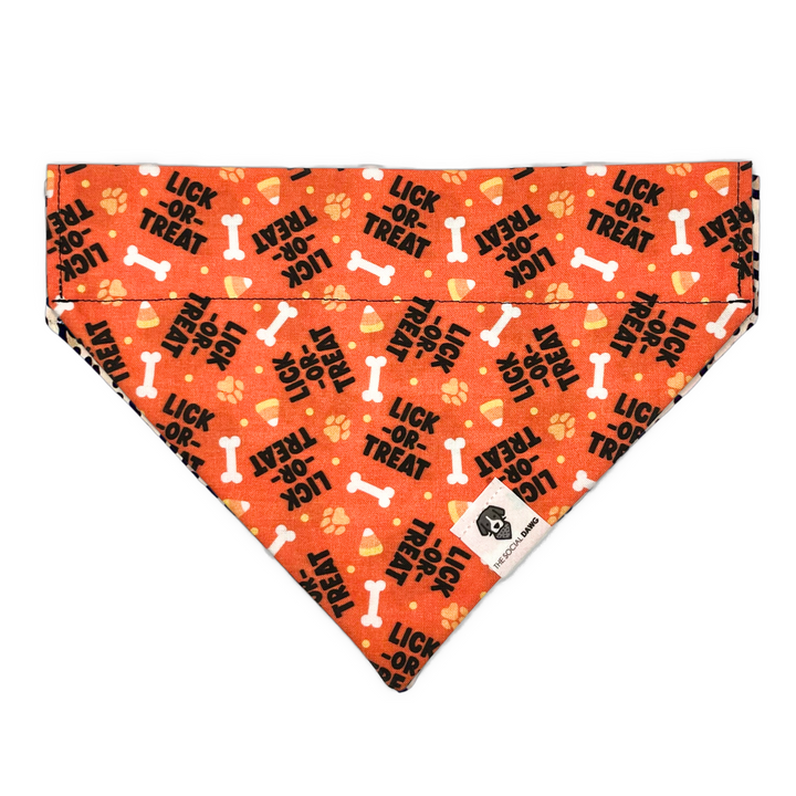 Lick or Treat Halloween Slip-On Dog Bandana