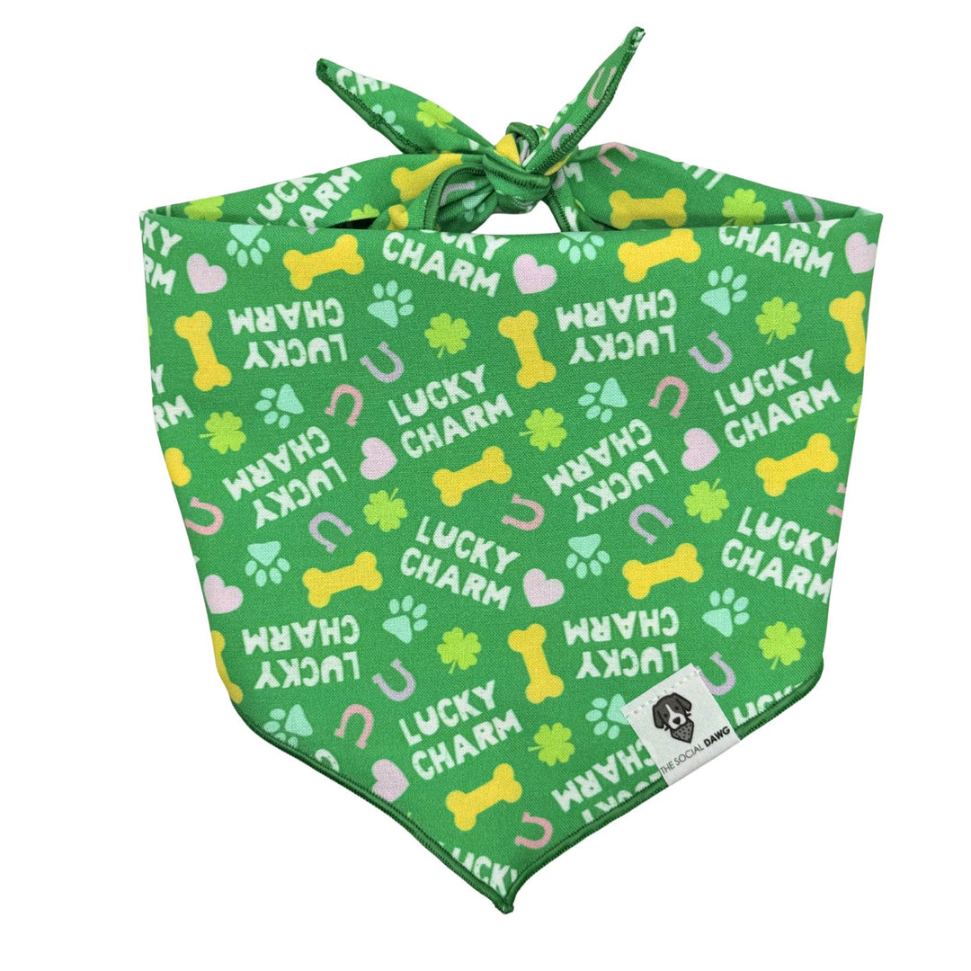 St. Patrick's Lucky Charm Tie-On Dog Bandana