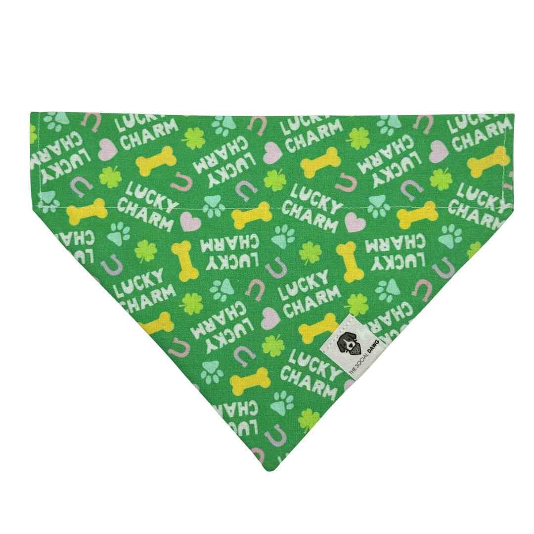 St. Patrick's Lucky Charm Slip-On Dog Bandana