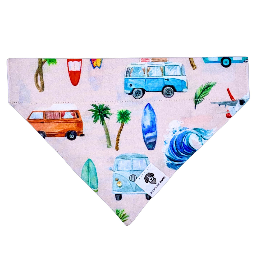 Ocean Vintage Beach Slip-On Dog Bandana
