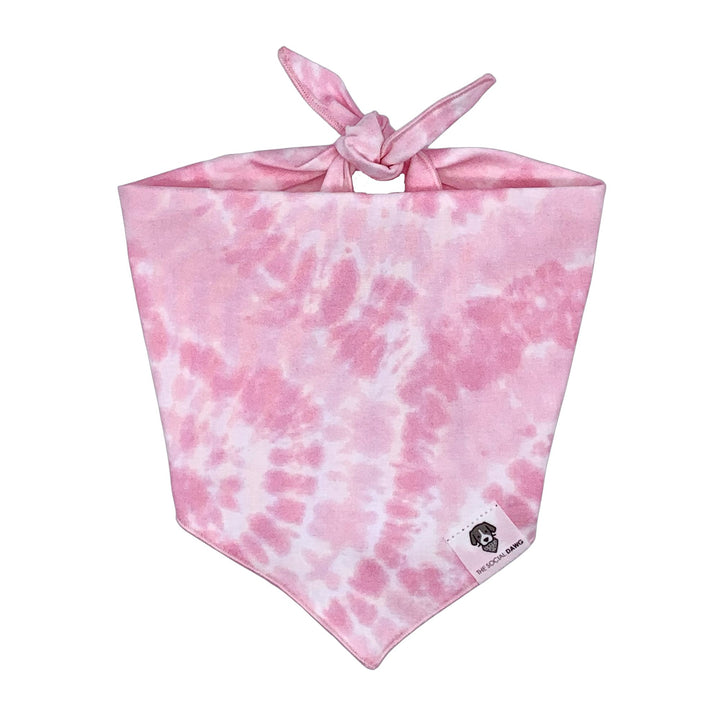 Pink Tie-Dye Swirls Tie-On Dog Bandana