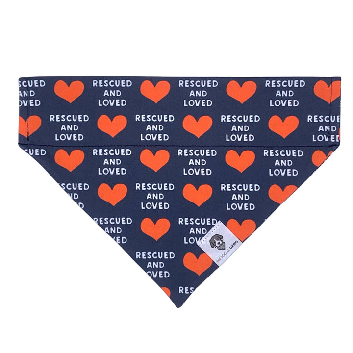 Rescued & Loved Slip-On Dog Bandana