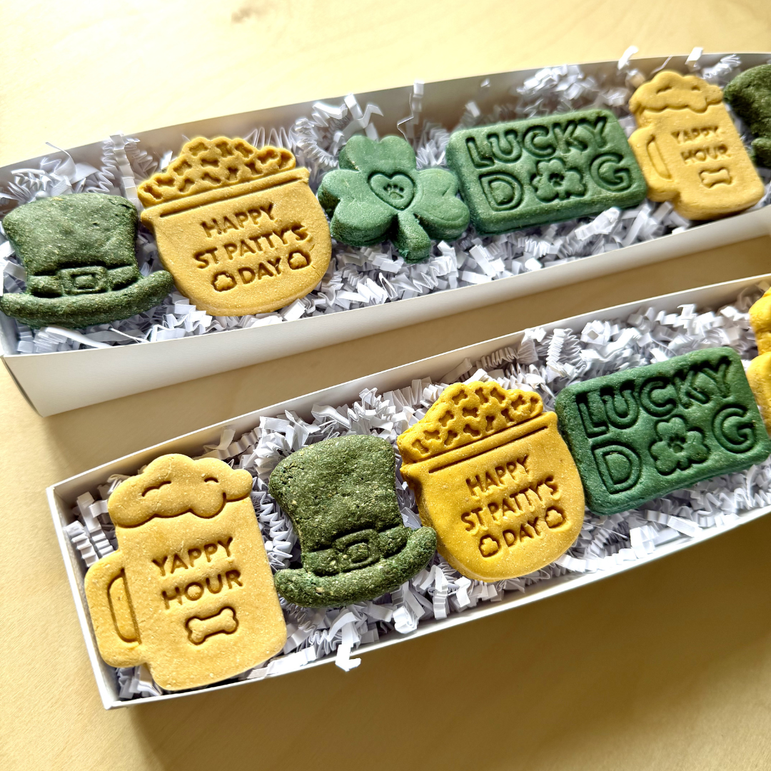St. Patrick's Day Dog Treat Box - 6 count