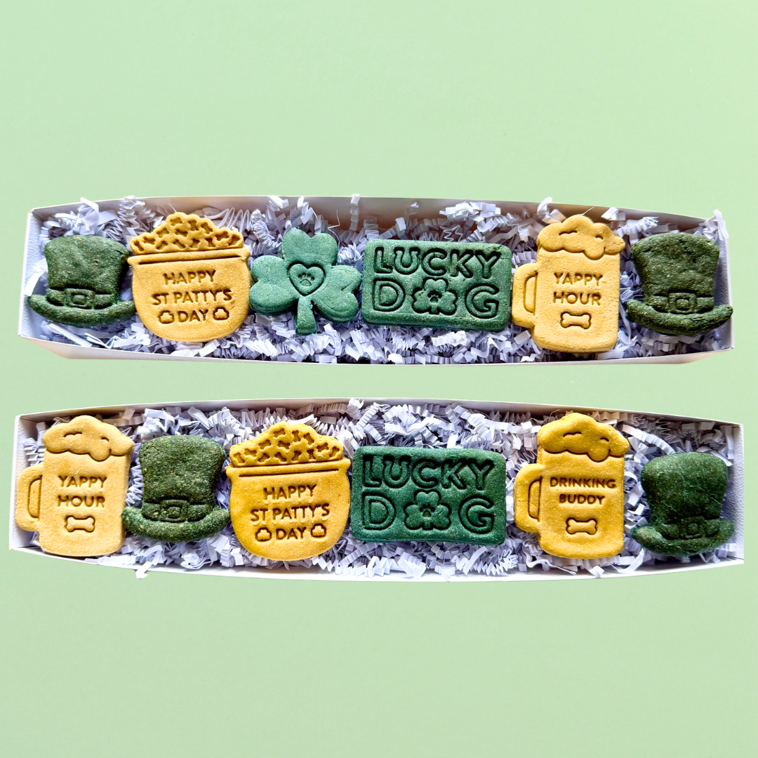 St. Patrick's Day Dog Treat Box - 6 count