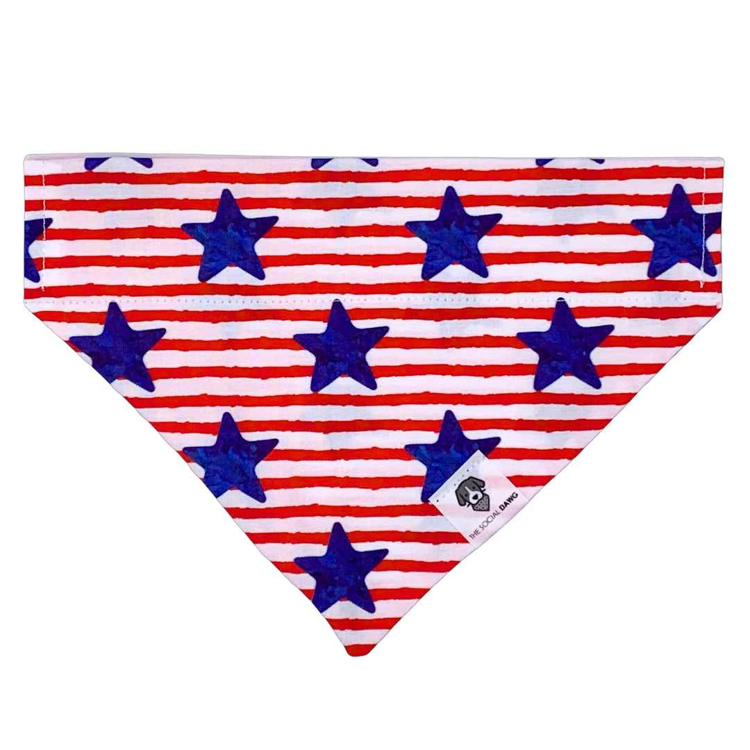 Stars and Stripes Slip-On Dog Bandana