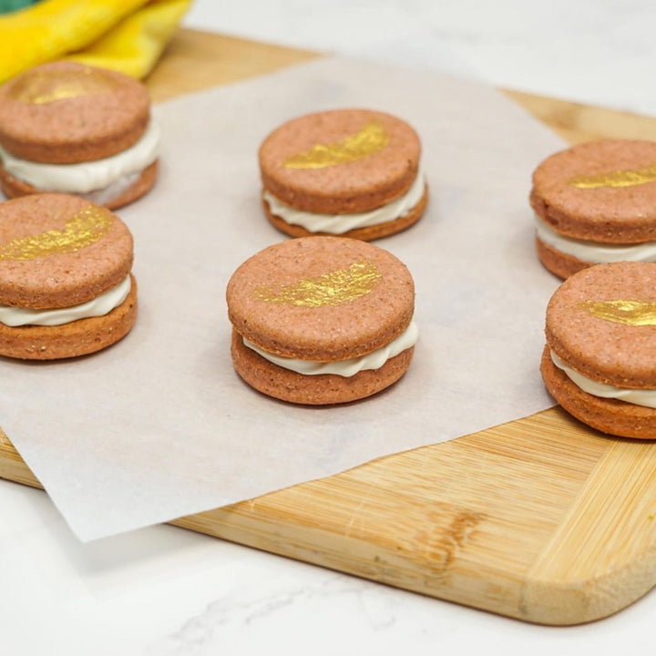 Strawberry Dog Macaroons - 6 count