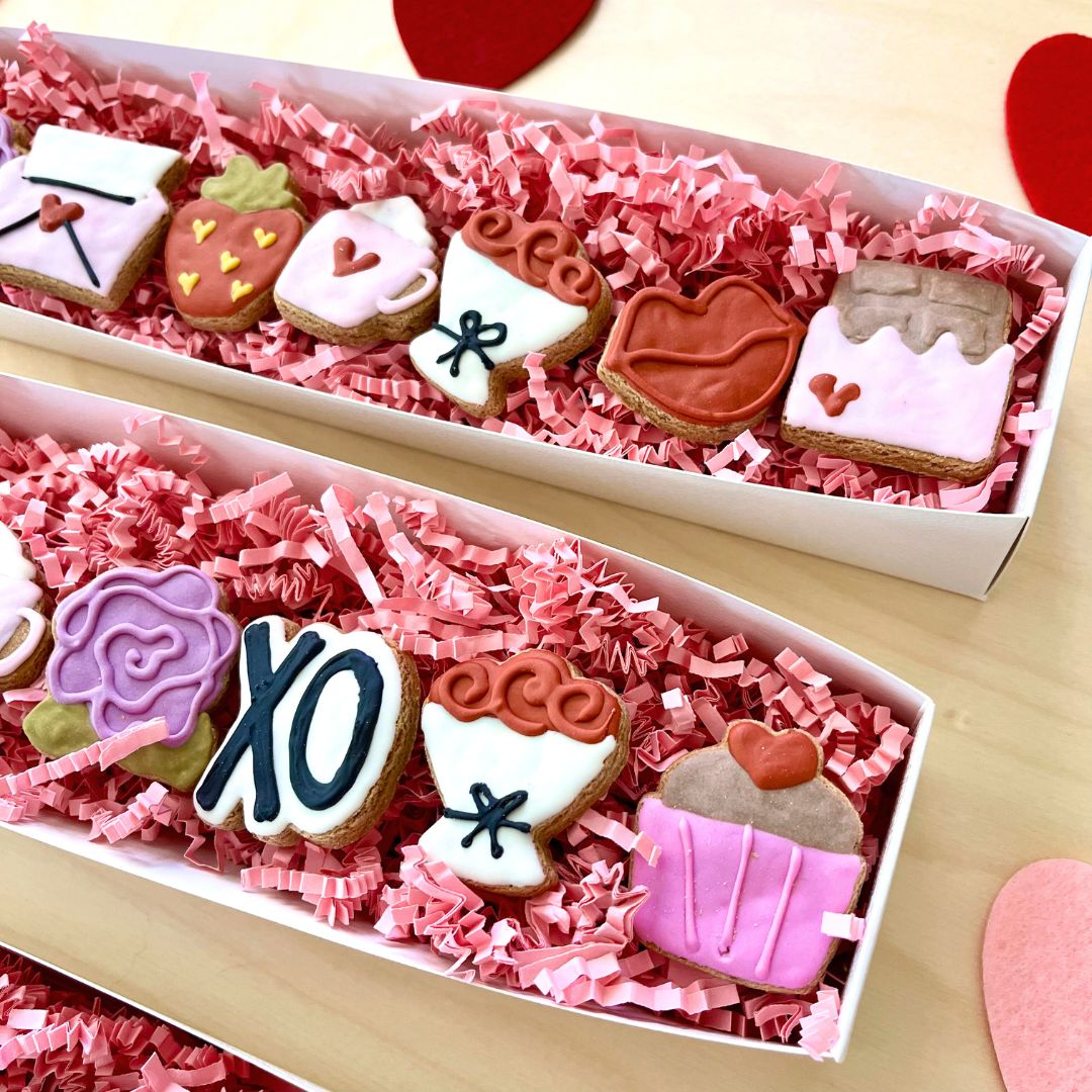 Valentine Biscuit Dog Treat Box - 8 count