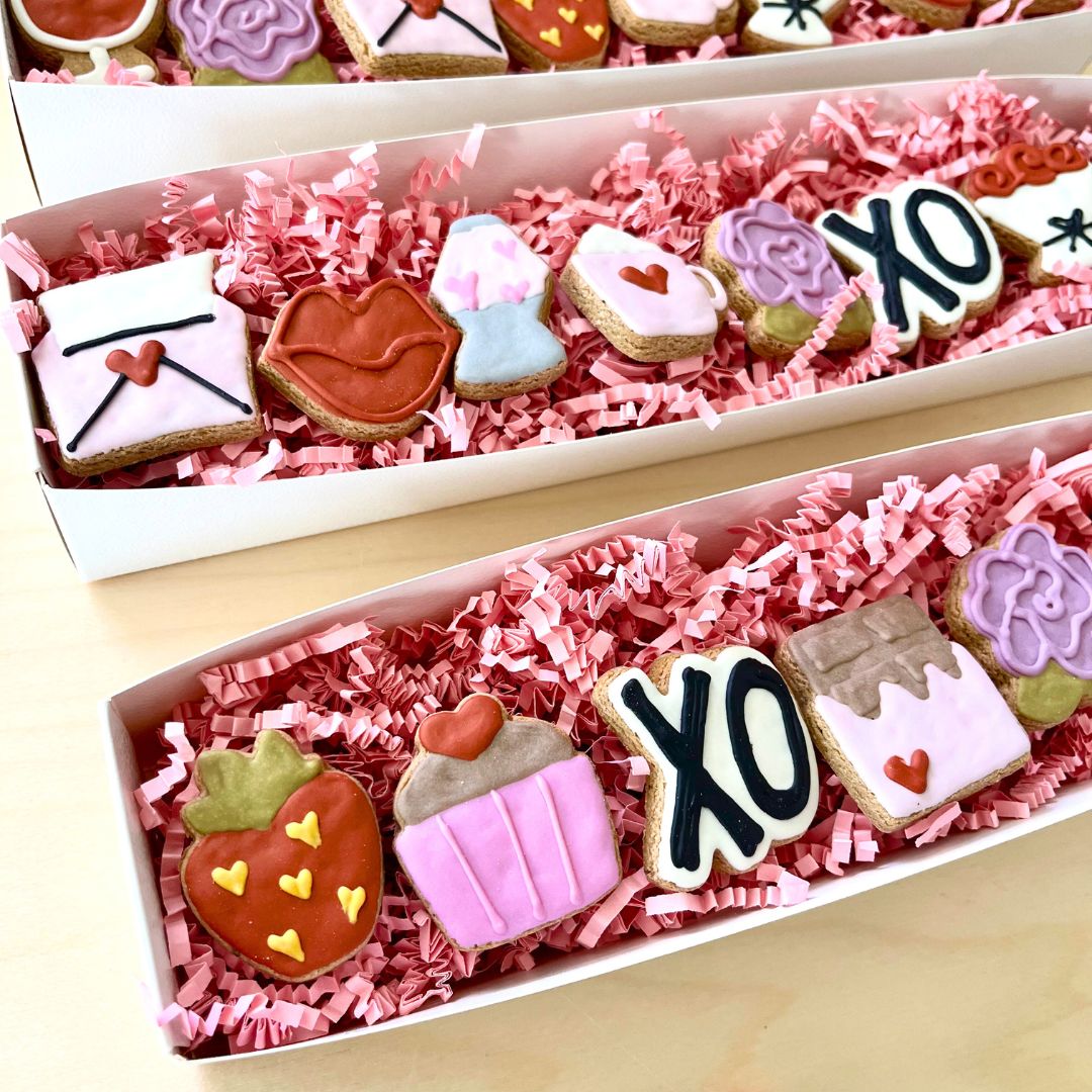 Valentine Biscuit Dog Treat Box - 8 count