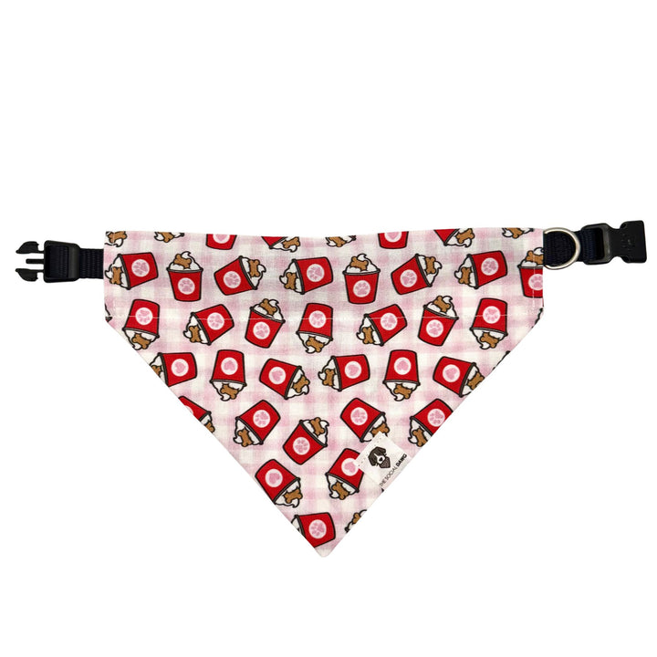 Valentine Pup Cup Slip-On Dog Bandana