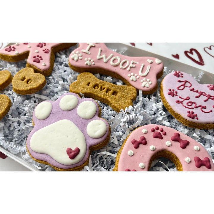 Valentine's Day I Woof You Dog Treat Box