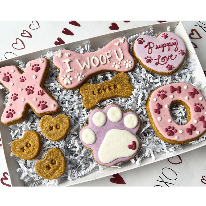 Valentine's Day I Woof You Dog Treat Box