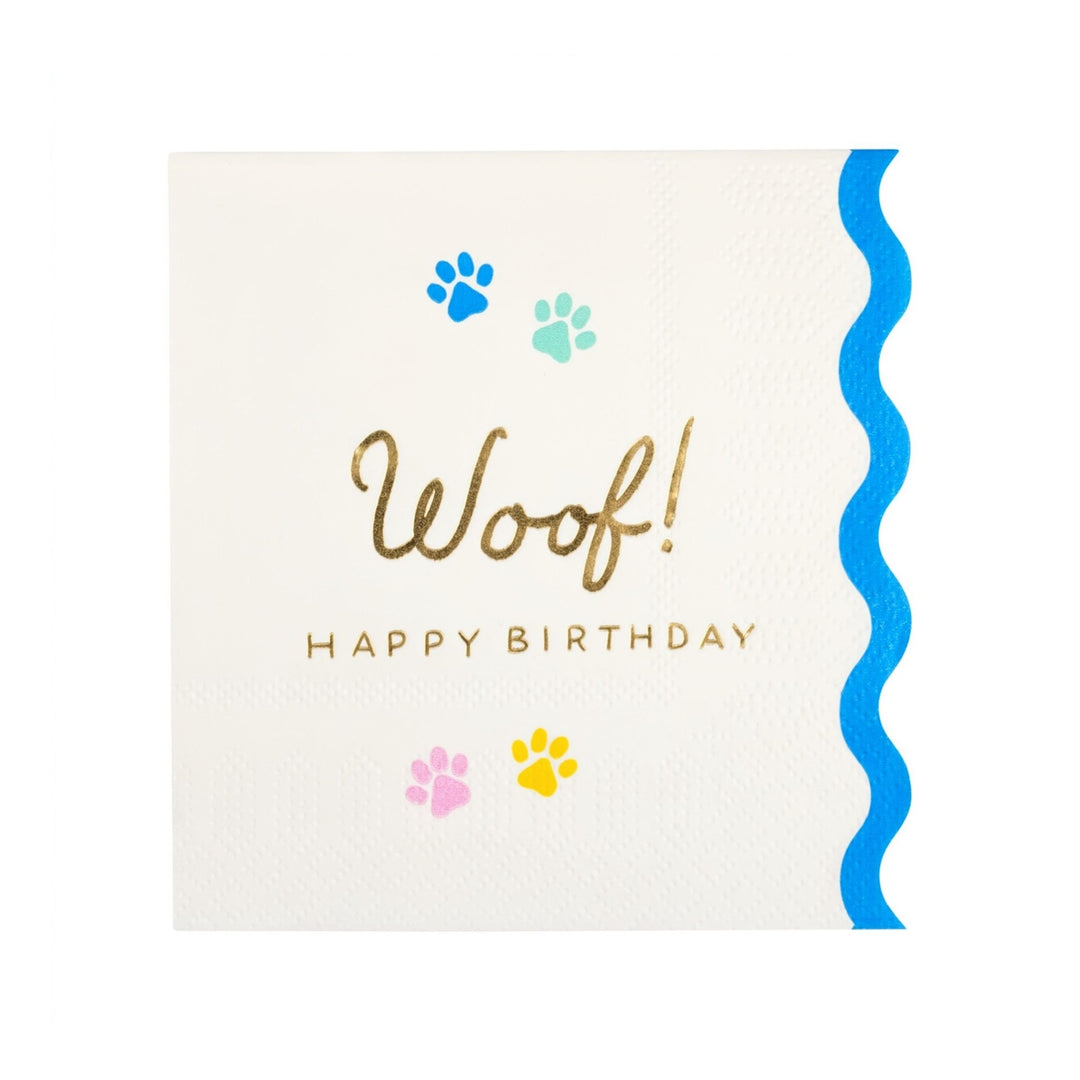 Woof Paw Print Cocktail Napkins