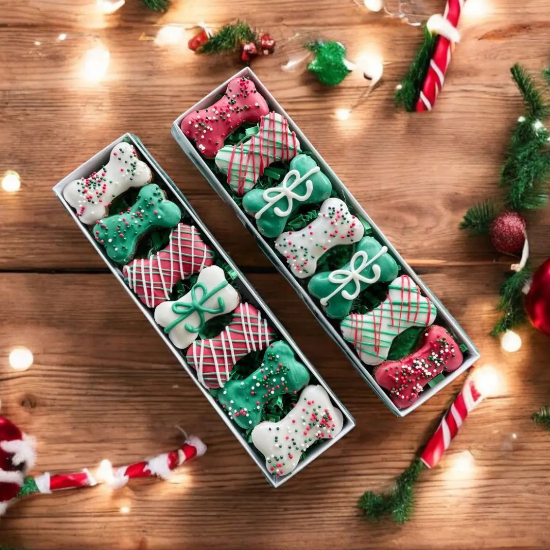 Mini Woofmas Bones Dog Treat Box