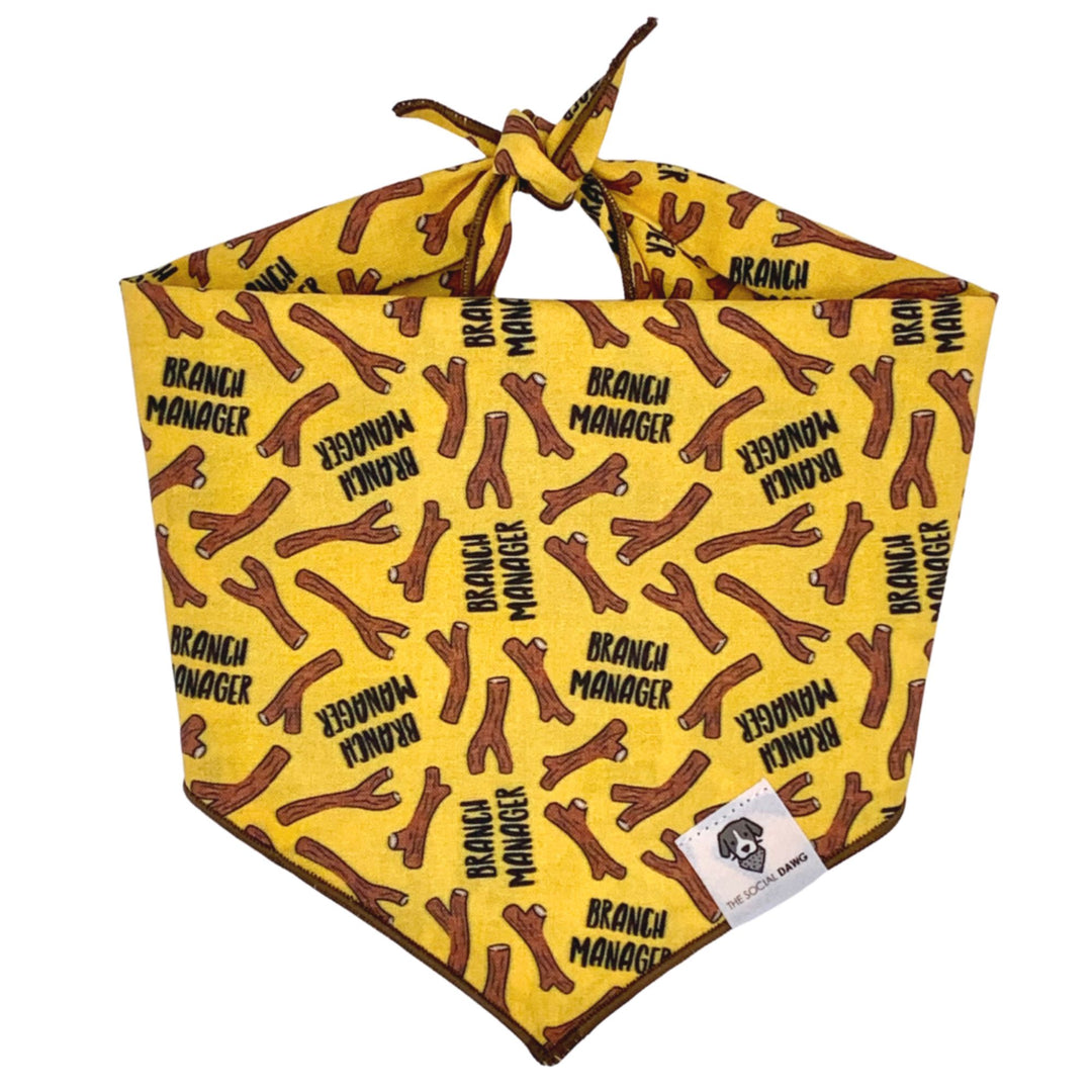 Branch Manager Tie-On Dog Bandana