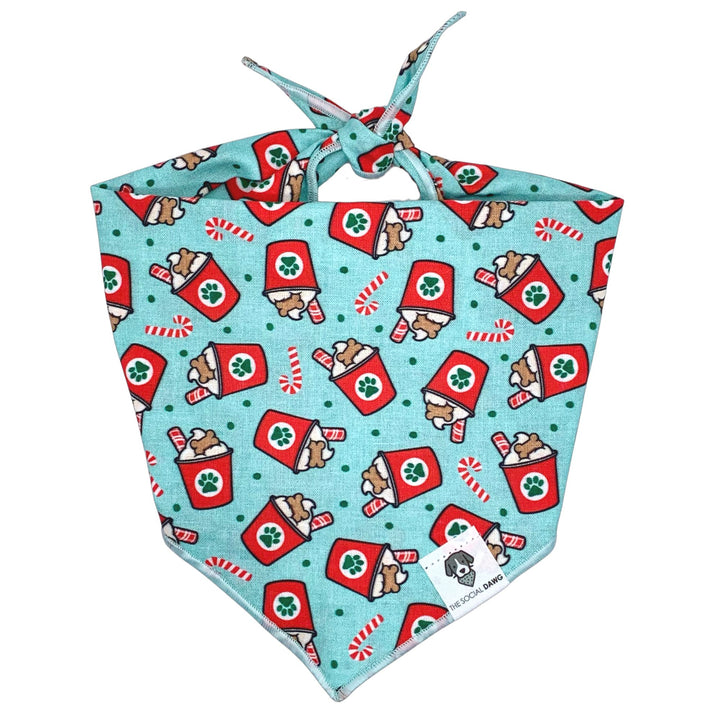 Holiday Pup Cup Tie-On Dog Bandana