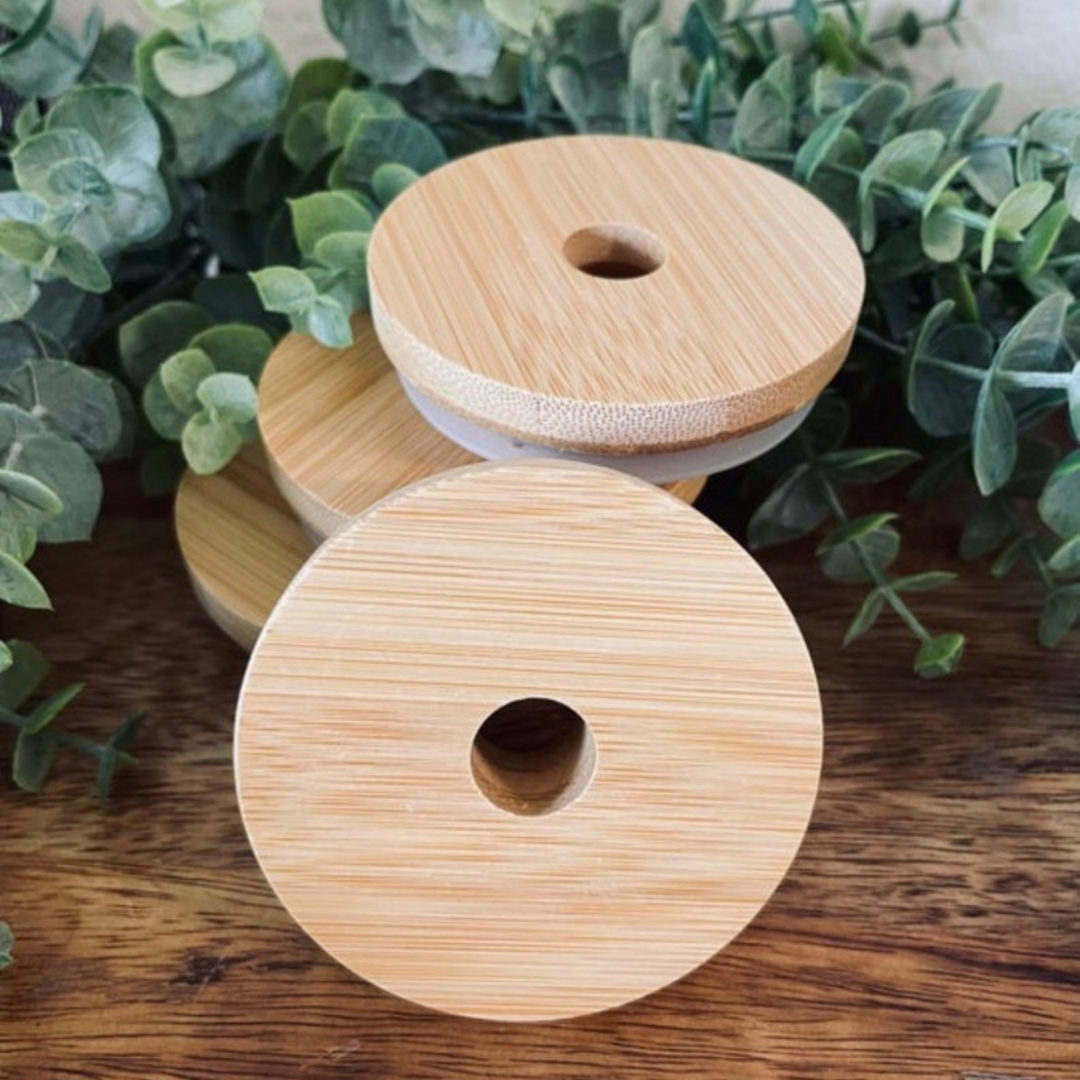 Can Glass Bamboo Lid