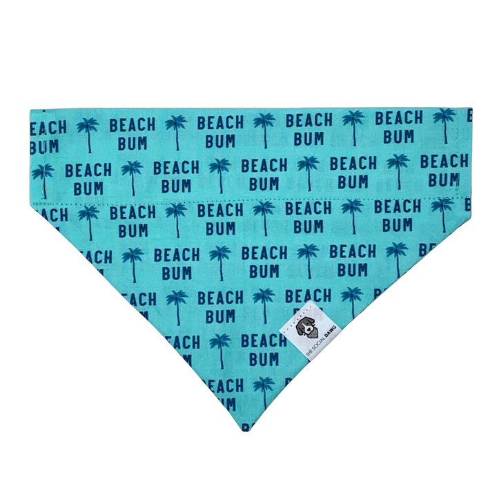 Beach bum blue dog bandana