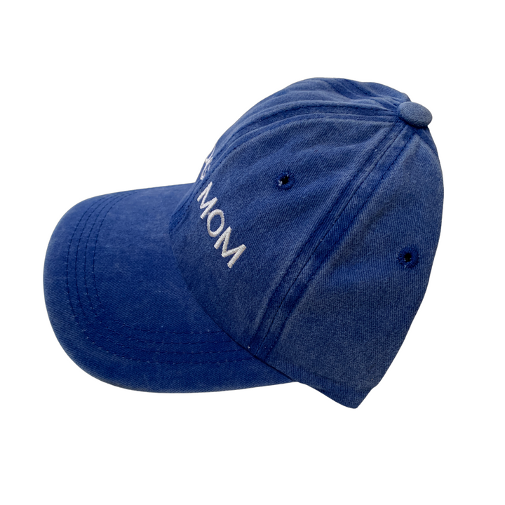 Dog Mom Embroidered Blue Baseball Hat