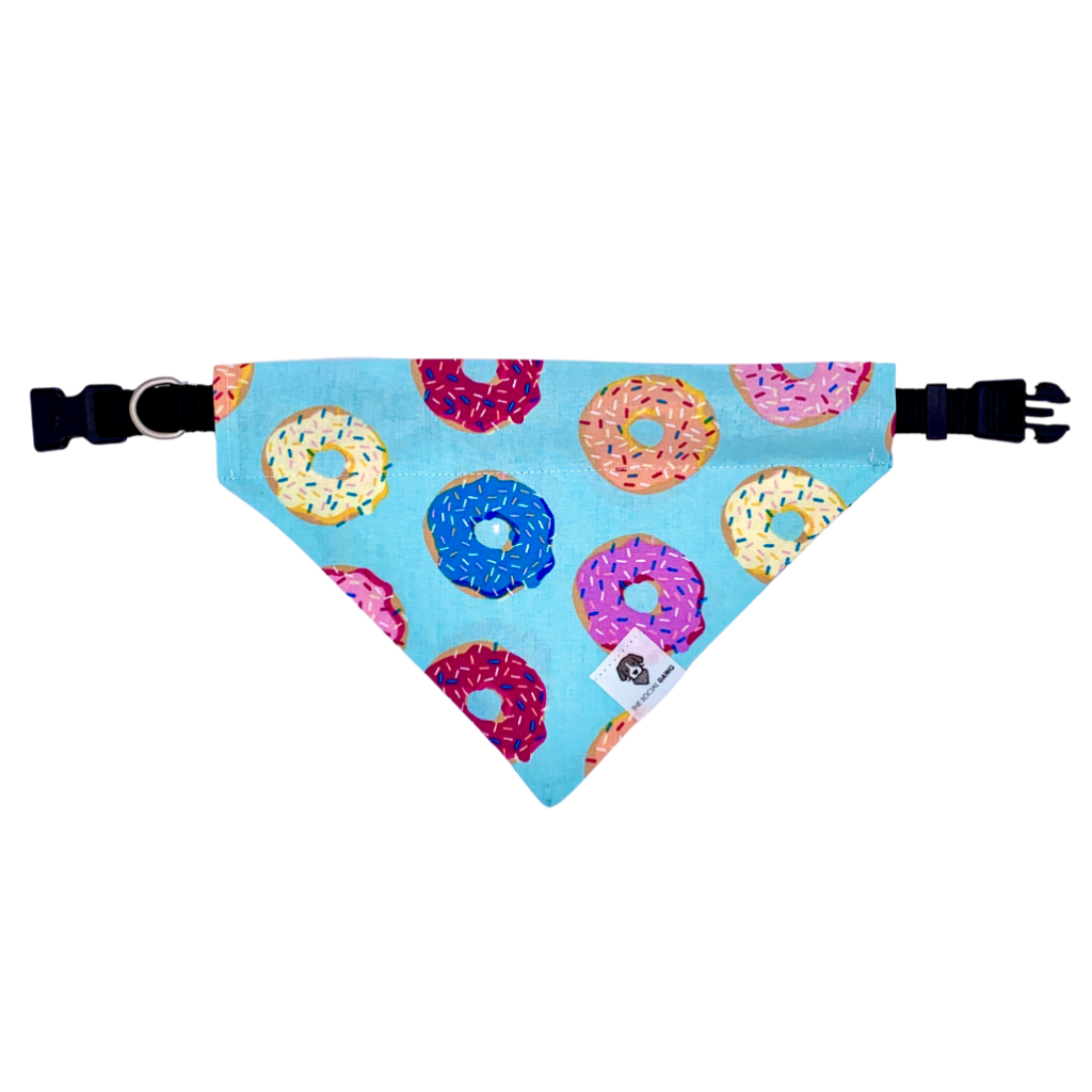 Colorful sprinkled donuts slip on bandana