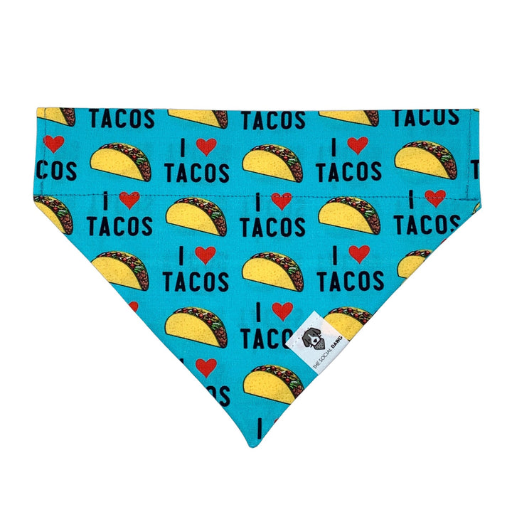 I Heart Tacos Slip-On Dog Bandana