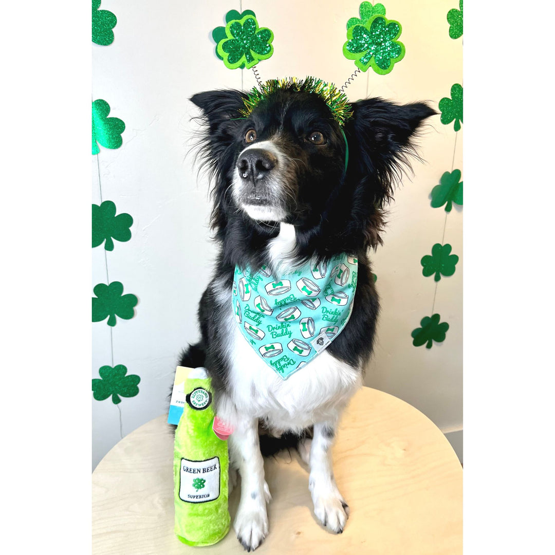 St. Patrick's Drinking Buddy Tie-On Dog Bandana
