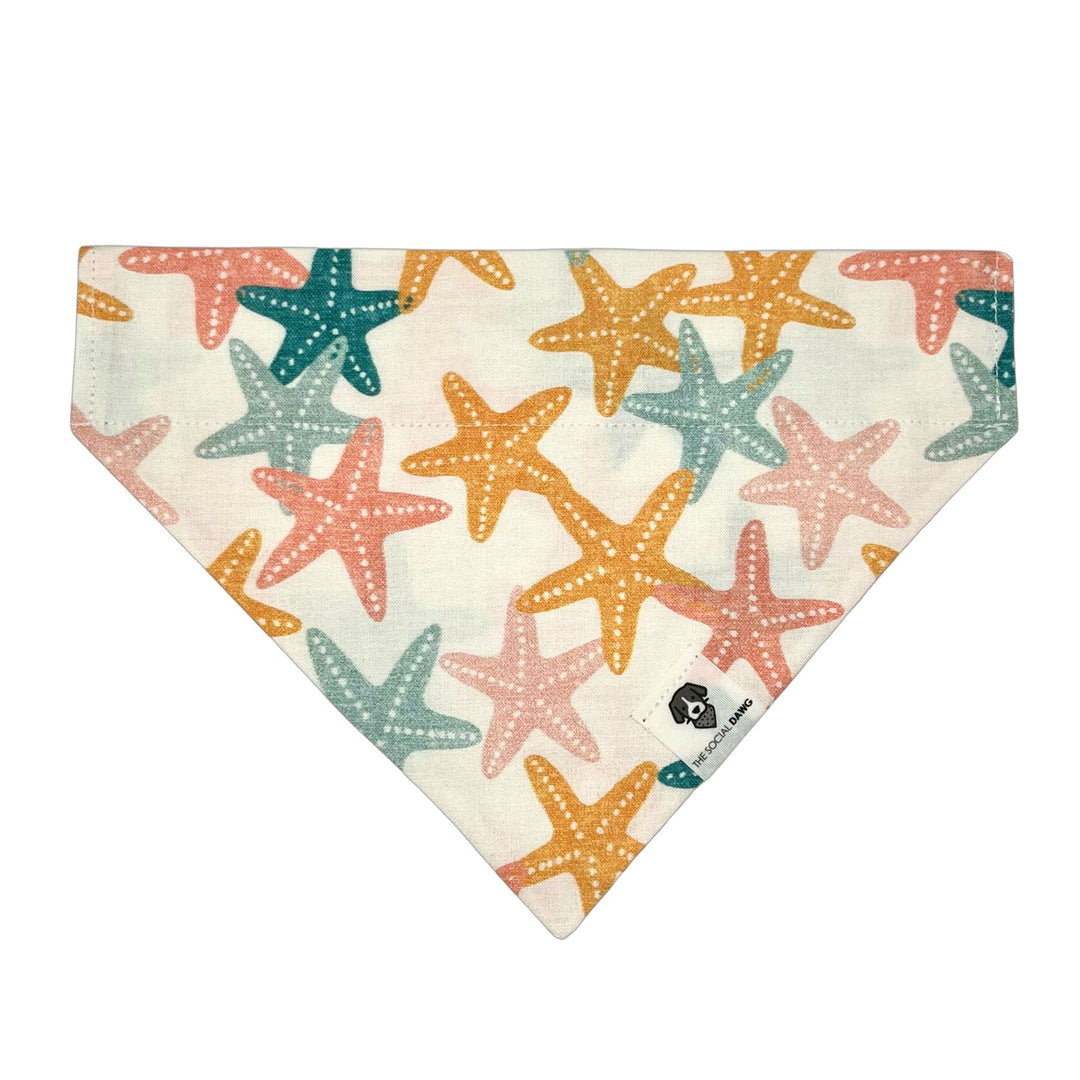 Starfish Slip-On Dog Bandana.