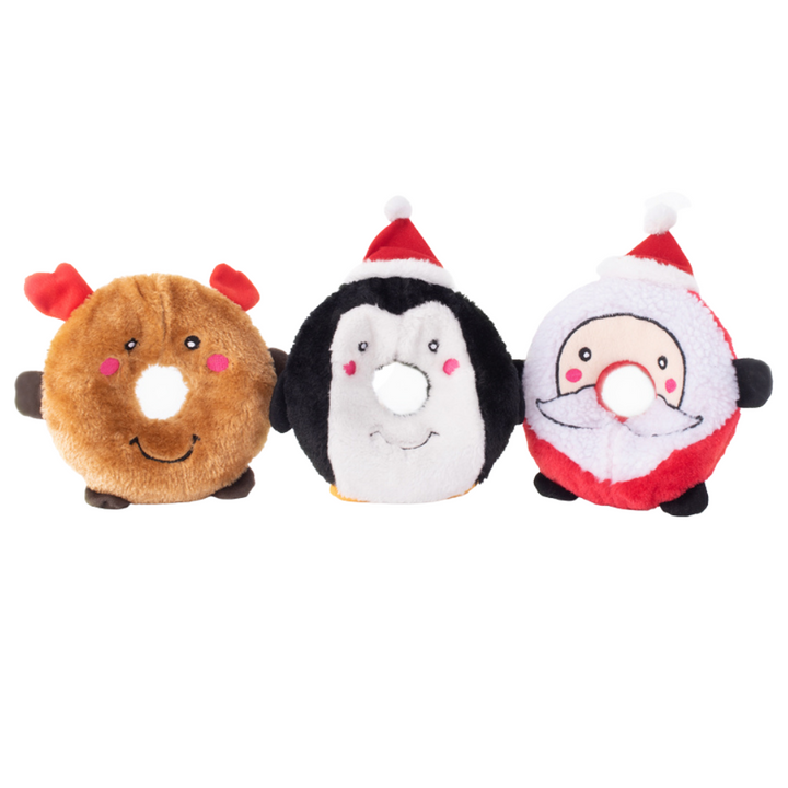 Holiday Donutz Buddies - Penguin Dog Toy