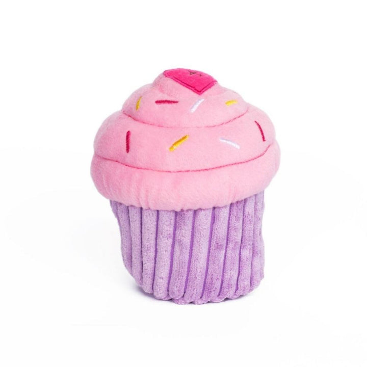 Birthday Cupcake Plush Dog Toy - Pink